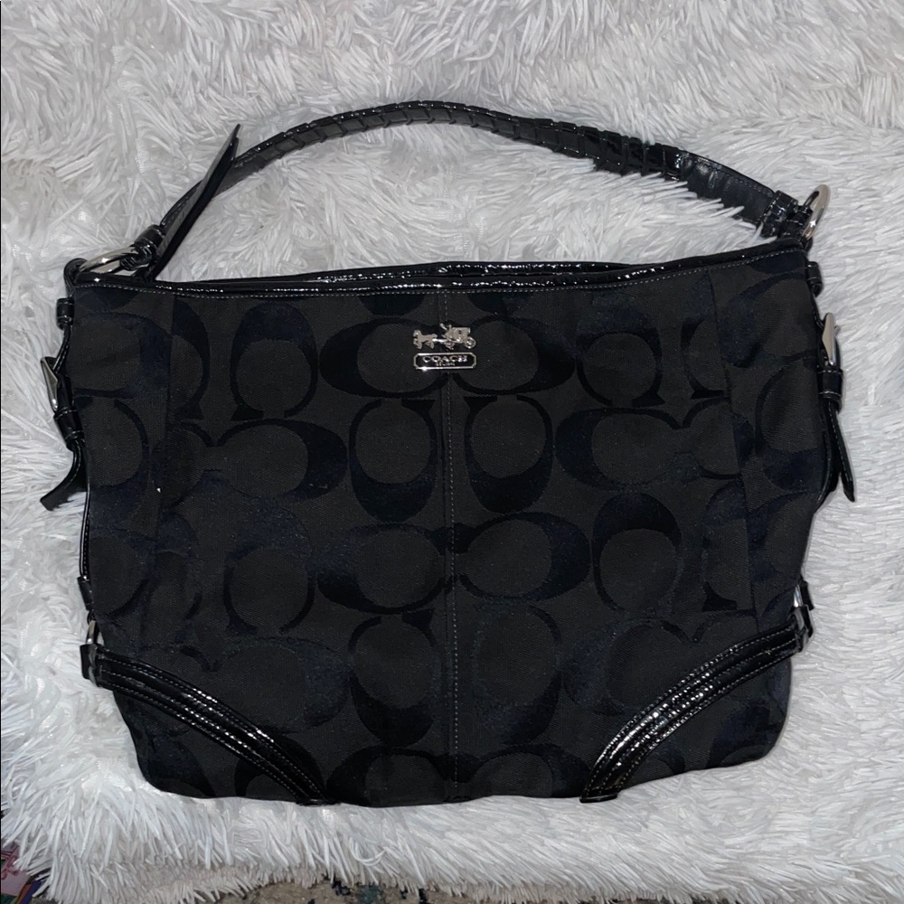 Coach Black Signature Shoulder Bag